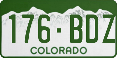 CO license plate 176BDZ