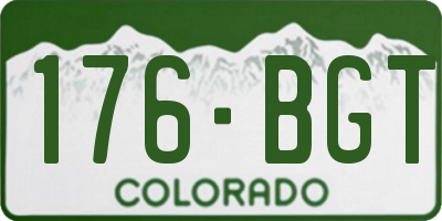 CO license plate 176BGT
