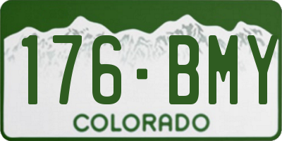 CO license plate 176BMY