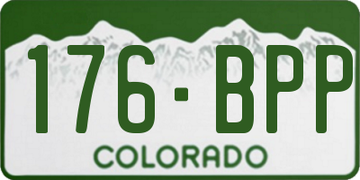 CO license plate 176BPP