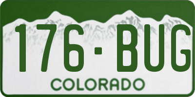 CO license plate 176BUG