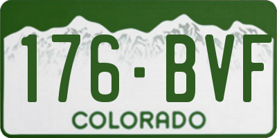 CO license plate 176BVF
