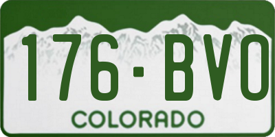 CO license plate 176BVO