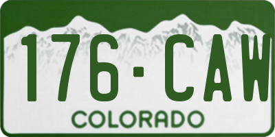 CO license plate 176CAW
