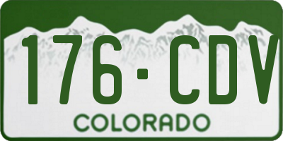 CO license plate 176CDV