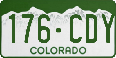 CO license plate 176CDY