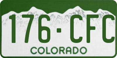 CO license plate 176CFC