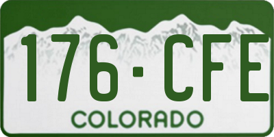 CO license plate 176CFE