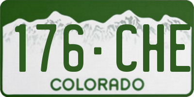 CO license plate 176CHE