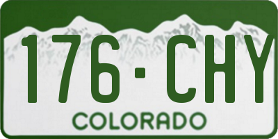 CO license plate 176CHY