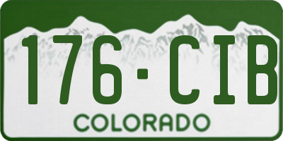 CO license plate 176CIB
