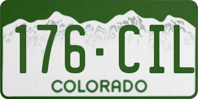 CO license plate 176CIL