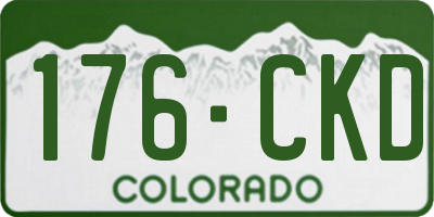 CO license plate 176CKD