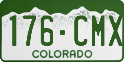 CO license plate 176CMX