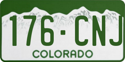 CO license plate 176CNJ