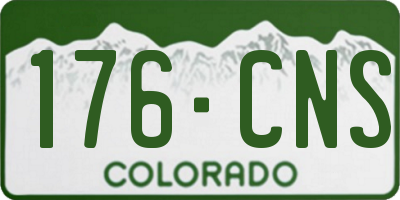 CO license plate 176CNS