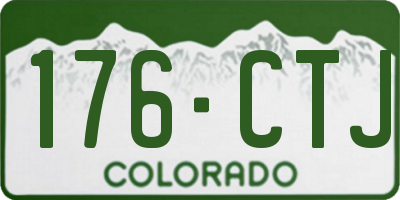 CO license plate 176CTJ
