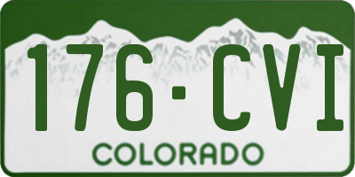 CO license plate 176CVI