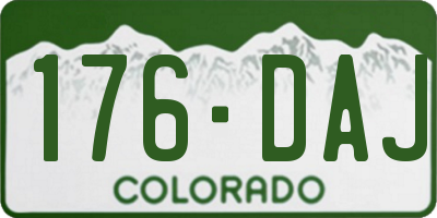 CO license plate 176DAJ