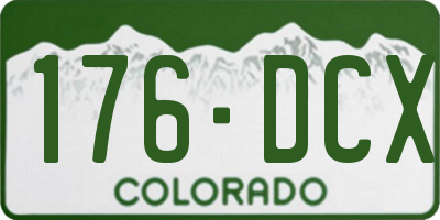 CO license plate 176DCX