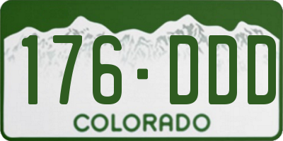 CO license plate 176DDD
