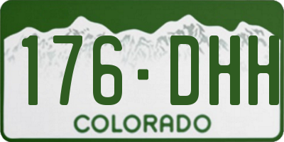 CO license plate 176DHH