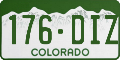 CO license plate 176DIZ