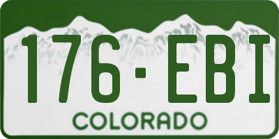 CO license plate 176EBI