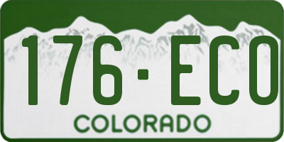 CO license plate 176ECO