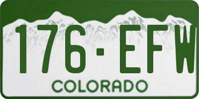 CO license plate 176EFW