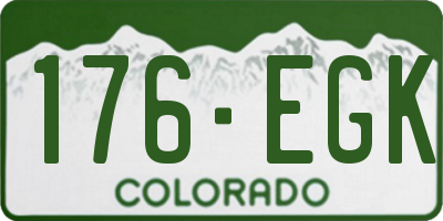 CO license plate 176EGK