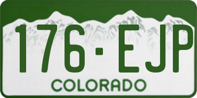CO license plate 176EJP