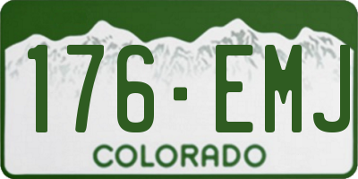 CO license plate 176EMJ