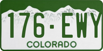 CO license plate 176EWY