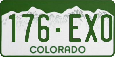CO license plate 176EXO