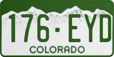 CO license plate 176EYD