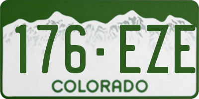 CO license plate 176EZE