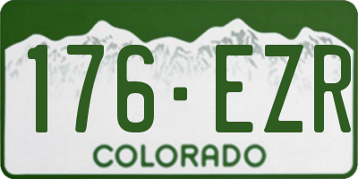CO license plate 176EZR