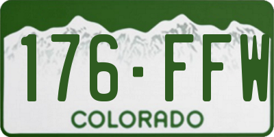 CO license plate 176FFW
