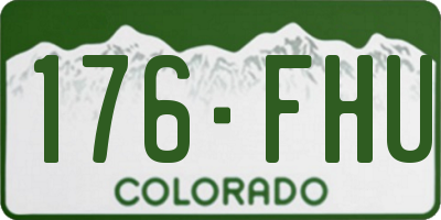 CO license plate 176FHU