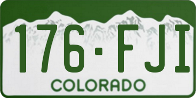 CO license plate 176FJI