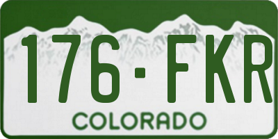 CO license plate 176FKR