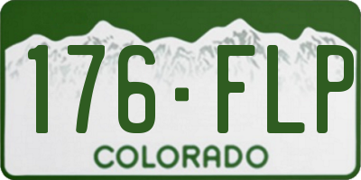 CO license plate 176FLP