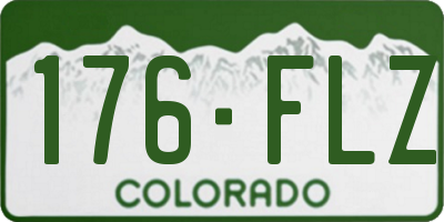 CO license plate 176FLZ