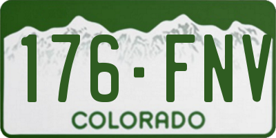 CO license plate 176FNV