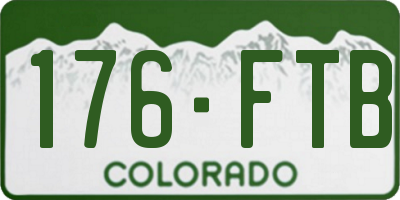 CO license plate 176FTB