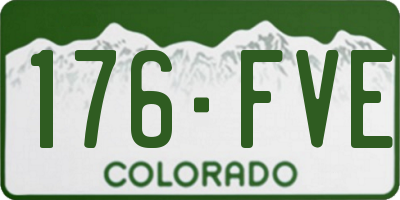 CO license plate 176FVE