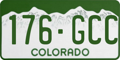CO license plate 176GCC
