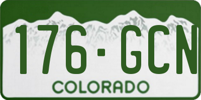 CO license plate 176GCN