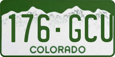 CO license plate 176GCU